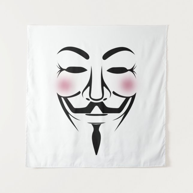 Tenture anonymus masque vendetta hacker cyber internet hac (Devant)