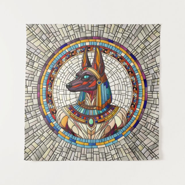 Tenture Anubis égyptien - Art Mosaïque (Devant)