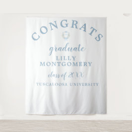 Tenture Aperçu En vichy Monogramme Graduation Photo Contex