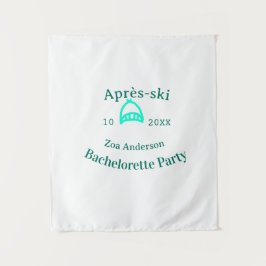 Tenture Après-ski bachelorette party turquoise hat name da