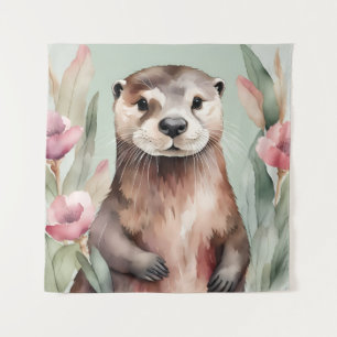 Tenture Aquarelle adorable Otter