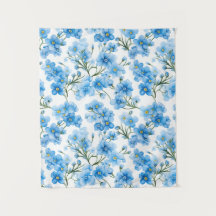 Aquarelle Bleu Oubliez-moi pas Motif Fleur