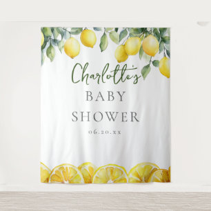 Tenture Aquarelle Citrus Citrus Baby shower Photo fond