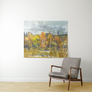 Tenture Aquarelle de peinture d'automne 300