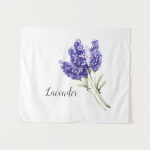 Tenture Aquarelle des fleurs de lavande