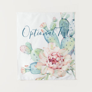 Tenture Aquarelle douce Pastel Blooming Cactus