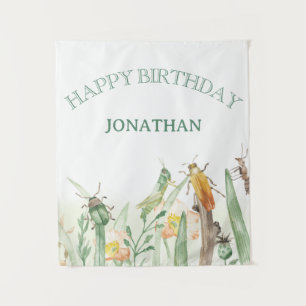 Tenture Aquarelle Enfant Insecte Puces Anniversaire