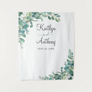 Tenture Aquarelle Eucalyptus Mariage Photo Booth