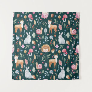 Tenture Aquarelle Fairy Forest Motif pour enfants