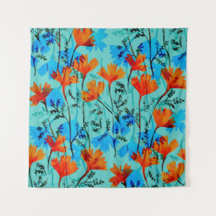 Tenture Aquarelle transparente motif avec dessiné à la mai