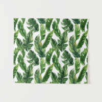 Aquarelle Tropical Banana Feuille Motif