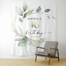 Tenture Aquarelle verte douce 16e anniversaire fond