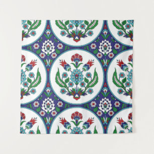 Tenture arabique turque, fleurs de tulipe, motif sans cout