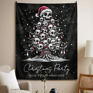 Tenture Arbre de Noël Crâne Pantalon de Pyjama Squelette C