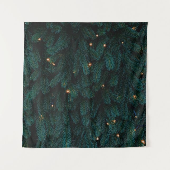 TENTURE ARBRE DE NOËL VERT AVEC LUMIÈRE (Devant)