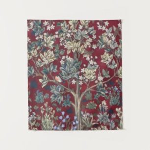 Tenture Arbre De Vie William Morris Rouge