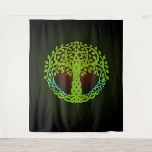 Tenture Arbre viking de Yggdrasil Edda Nordic Design