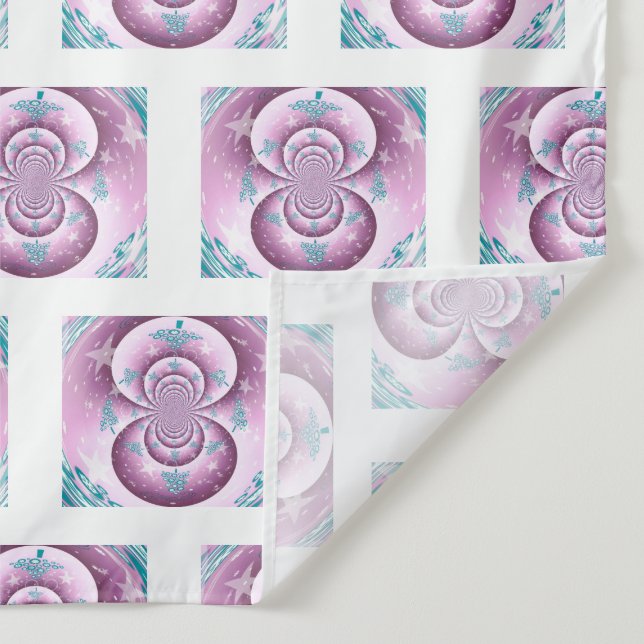 Tenture Arbres bleus subtils Conception fractaire (Détail)