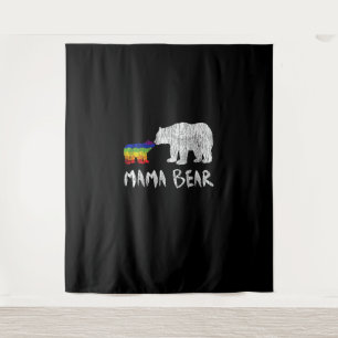 Tenture Arc en ciel Mama Ours toujours pour l'amour Fierté