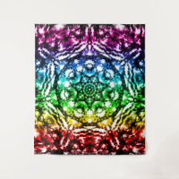 Arc-en-ciel Tie-Dye Mandala Étoile Rétro