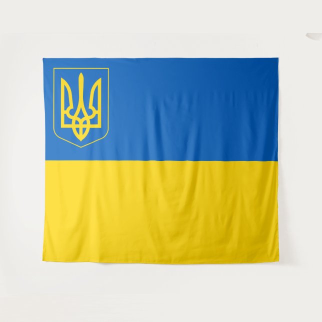 Tenture Armoiries Patriotiques Ukrainiennes De L'Ukraine (Devant (Horizontal))