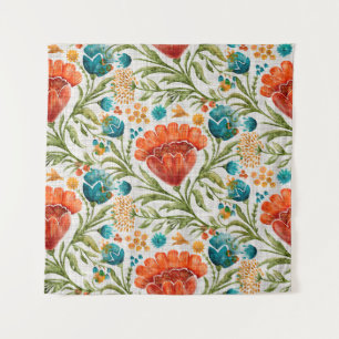Tenture Arrière - plan à motif de fleur aquarelle. Peint à