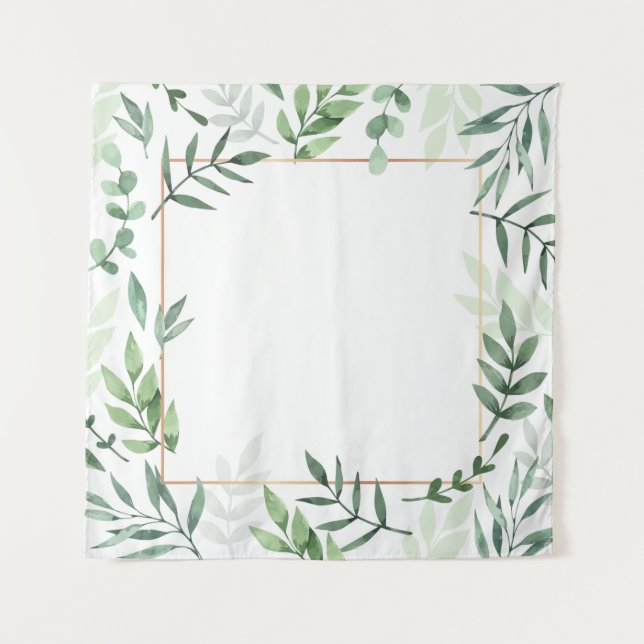 Tenture Arrière - plan d'aquarelle feuille du cadre (Devant)
