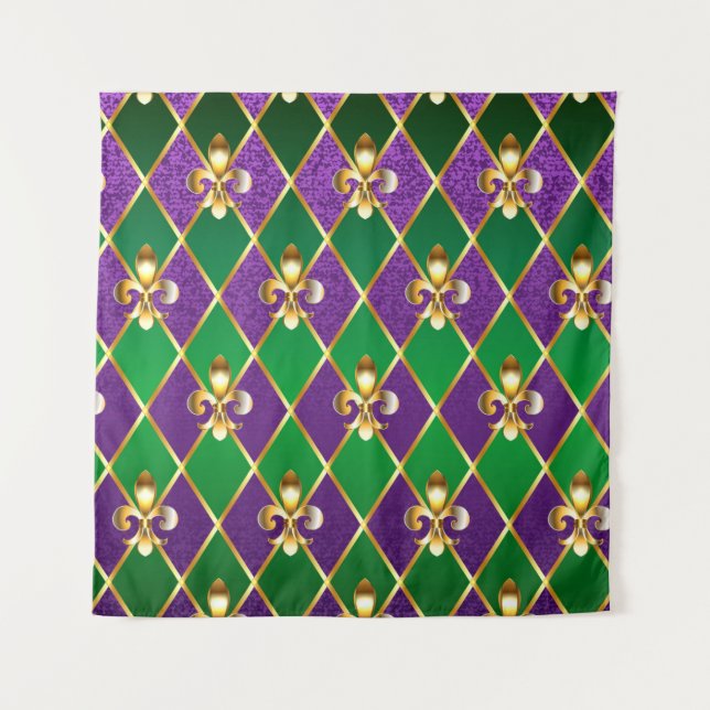 Tenture Arrière - plan de bijoux Mardi Gras (Devant)