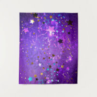 Arrière - plan de feuille violet avec étoiles