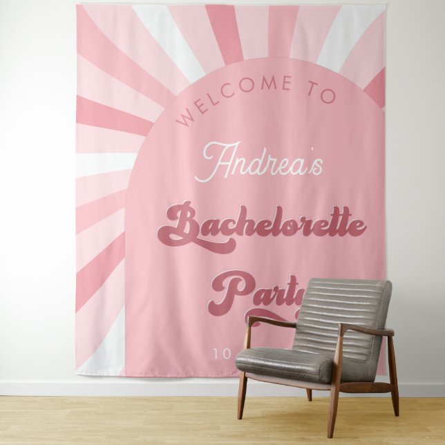 Tenture Arrière-plan de la fête de célibataire Super rose  (En situation)