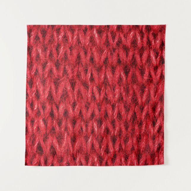 Tenture Arrière - plan de texture de laine de tricot rouge (Devant)