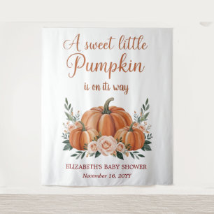 Tenture Arrière-plan du Baby shower Citrouille personnalis