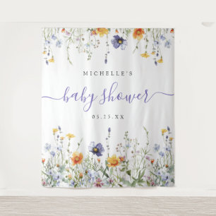 Tenture Arrière-plan du Baby shower fleur sauvage