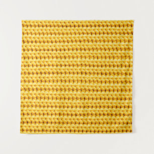 Tenture Arrière - plan en laine à tricot jaune
