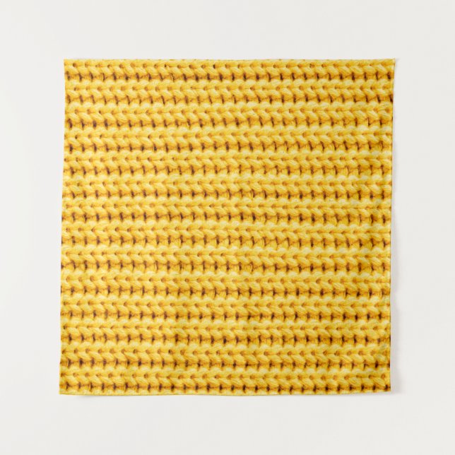 Tenture Arrière - plan en laine à tricot jaune (Devant)