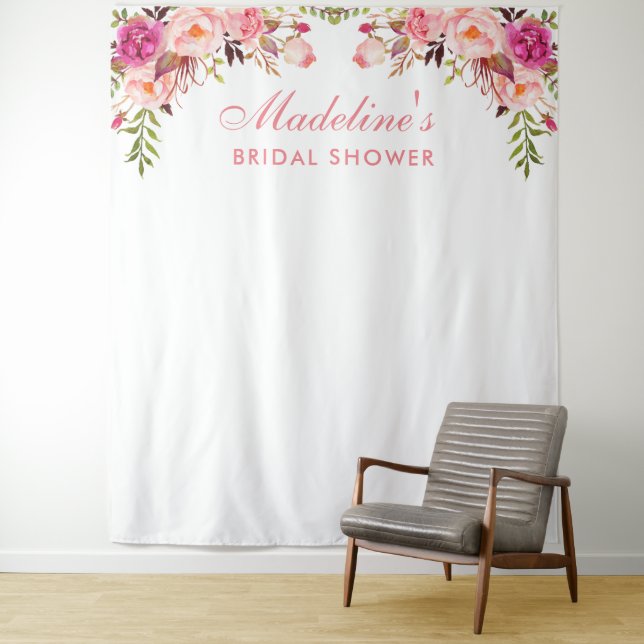 Tenture Arrière-plan Fête des mariées | Photo Booth Pink (En situation)