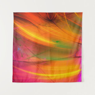 Tenture arrière - plan fractal abstrait jaune 3d rendu3d,