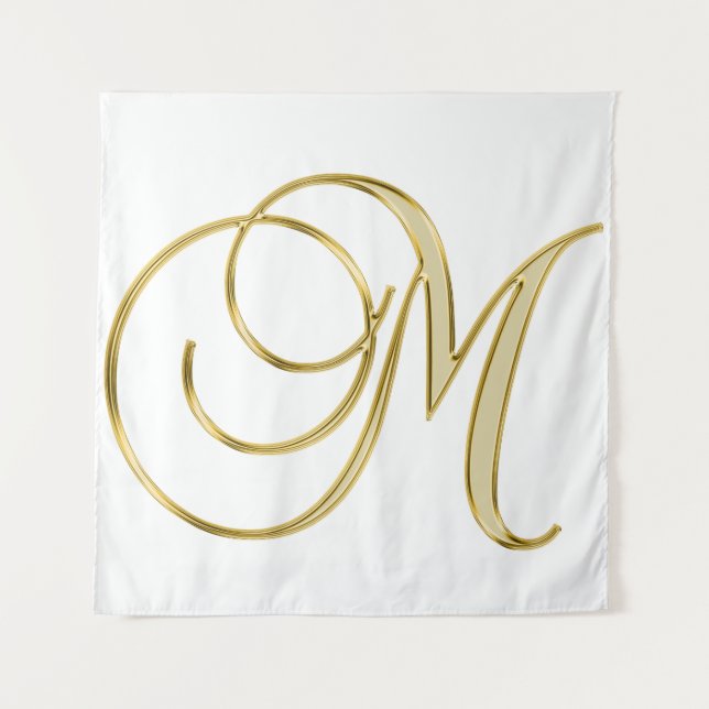 Tenture Arrière - plan initial de lettre alphabet (Devant)