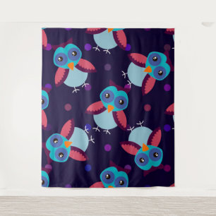 Tenture arrière - plan motif owl