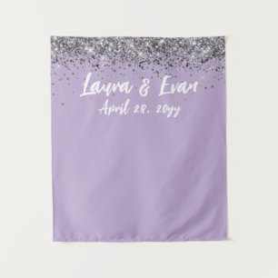 Tenture Arrière-plan personnalisé Mariage Photo Booth Purp
