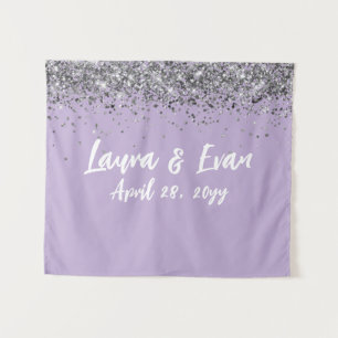 Tenture Arrière-plan personnalisé Mariage Photo Booth Purp
