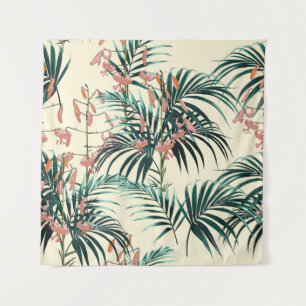 Tenture Arrière - plan tropical aux plantes de jungle. San