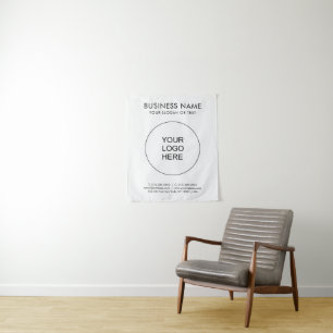 Tenture Arrière-plan vertical du texte du logo d'entrepris