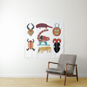 Tenture Art abstrait d'ornements tribaux africains