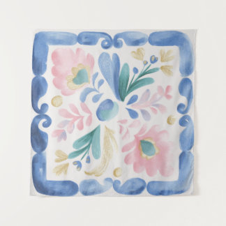 Tenture Art de carreaux mexicains pastel