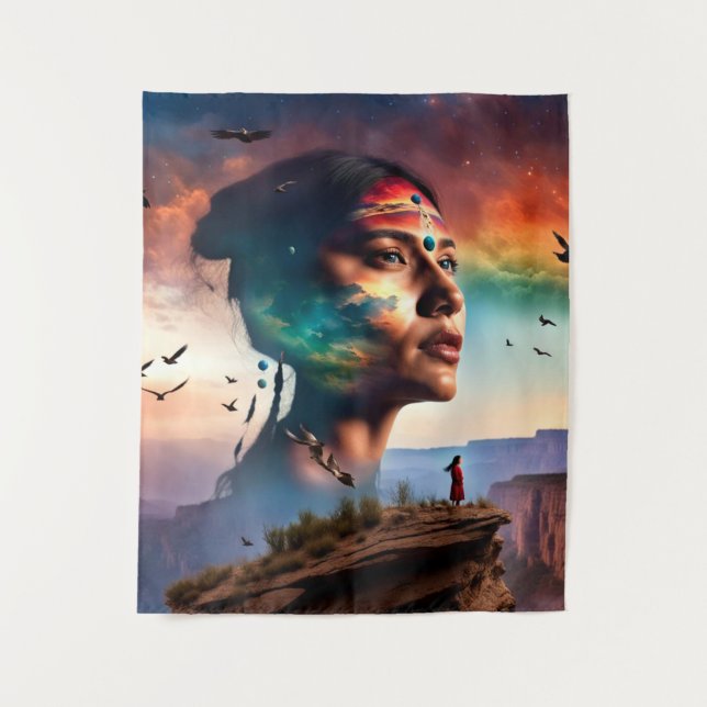 Tenture Art de l'esprit tribal (Devant)