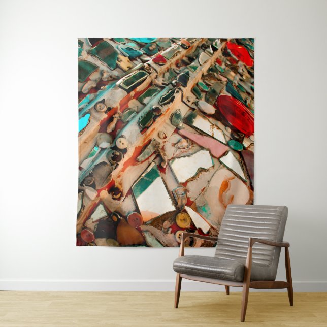 Tenture Art de mosaïque coloré (En situation)
