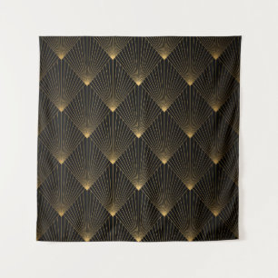 Tenture Art Déco : L'élégance de l'or noir.