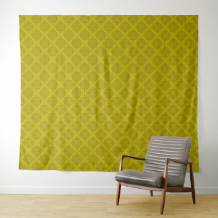 Tenture Art déco olive verte géométrique