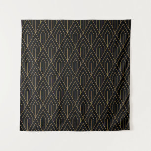 Tenture Art Déco : papier peint géométrique vintage.